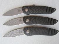 Carbon Fibre Handle Slabs - Pattern-blasted Blades