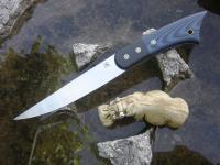 Rainbow Bird & Trout - Blue/Black G10 Scales & Black G10 Bolster - Overall length 300mm